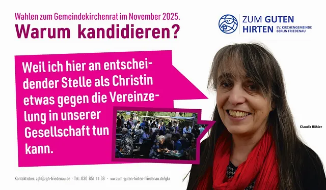 Ein Person begründet, warum sie kandidiert