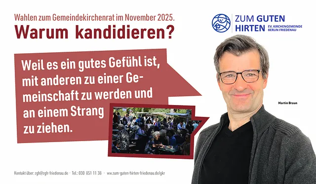 Ein Person begründet, warum sie kandidiert