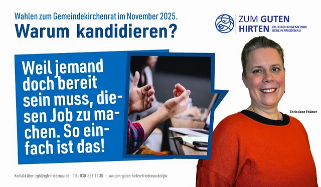 Ein Person begründet, warum sie kandidiert