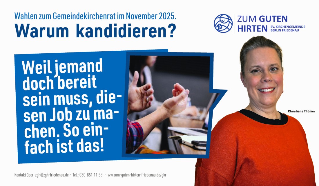 Ein Person begründet, warum sie kandidiert