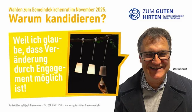 Ein Person begründet, warum sie kandidiert