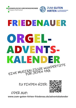 Plakat "Friedenauer Orgel-Adventskalender".