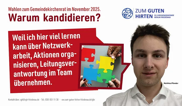 Ein Person begründet, warum sie kandidiert