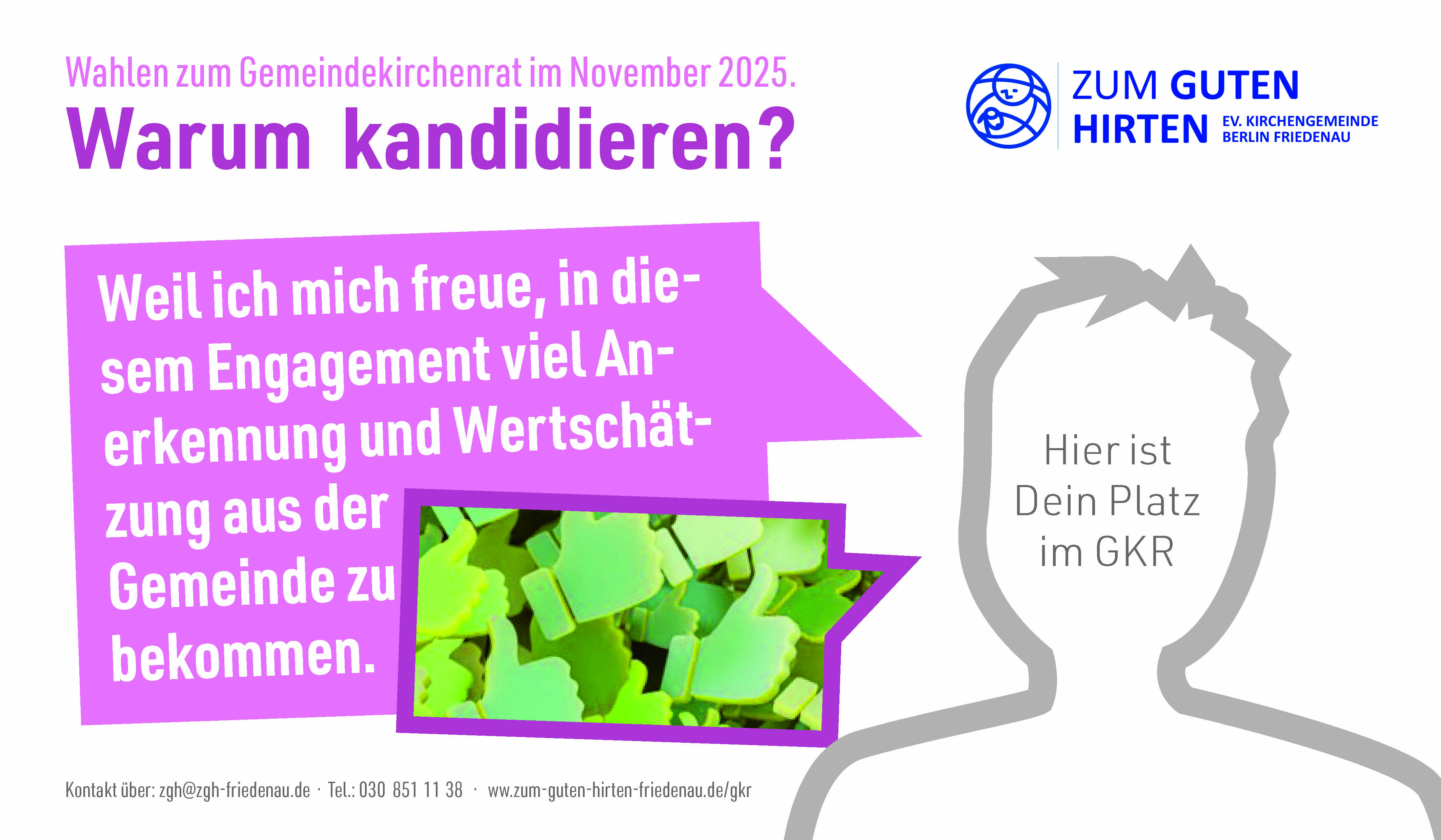 Ein Person begründet, warum sie kandidiert